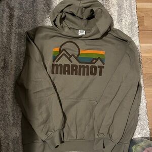 Marmot Men's Olive Hoodie with Graphic